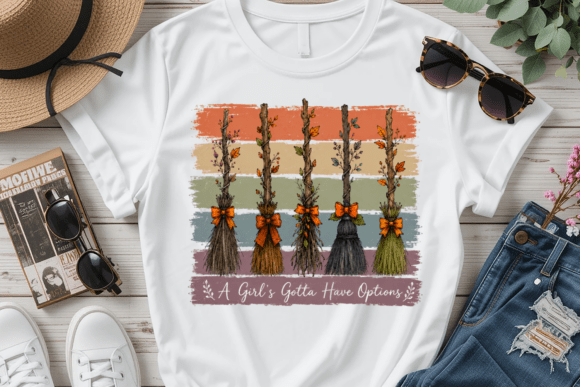 A Girl’s Gotta Have Options PNG: Autumnal Charm for Your Designs