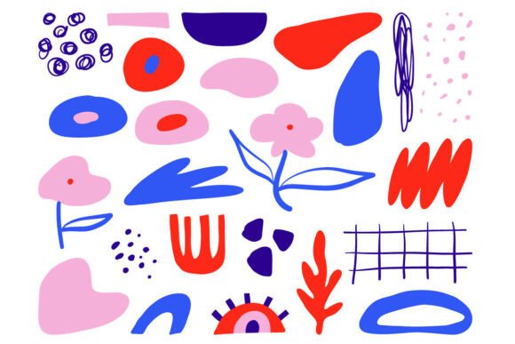 Abstract Colorful Organic Shape SetArt: A Designer's Playbook