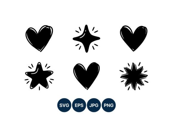 Black Hand Drawn Hearts and Stars: A Guide for Creators