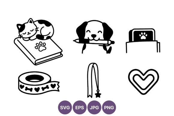 Cat Dog Pet Icons Vector Art: A Designer's Toolkit