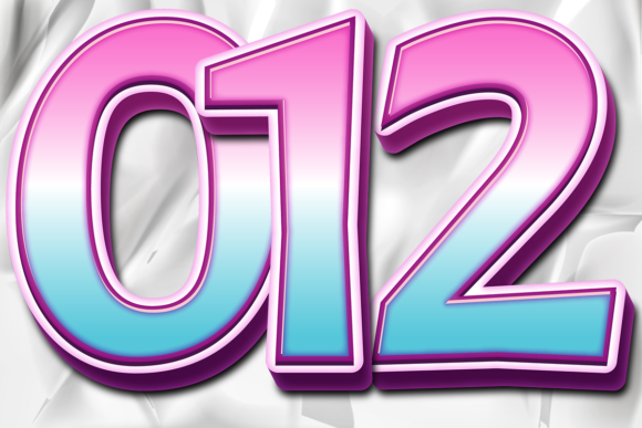 Design Number Images PNG Color Pastel