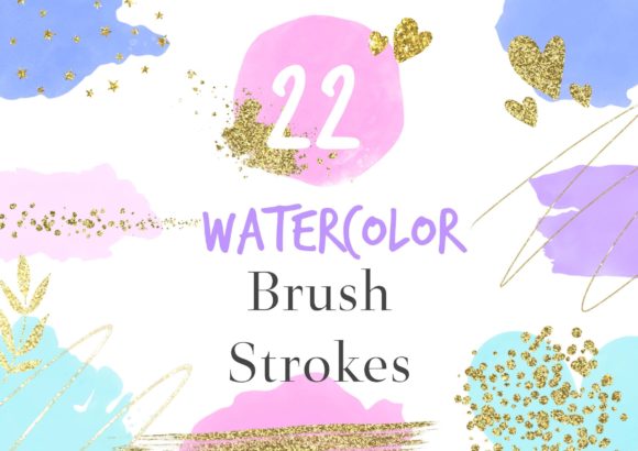 Elevate Projects with Colorful Watercolor Splotches Clip Art