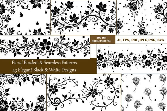 Elevate Your Projects with the Floral Border & Pattern Bundle