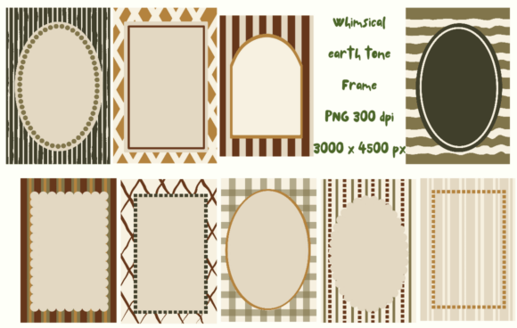Grounded Beauty: Using Whimsical Earth Tone Frame Clipart