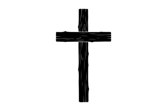 Minimalist Black Wooden Cross Symbol: A Modern Design Essential
