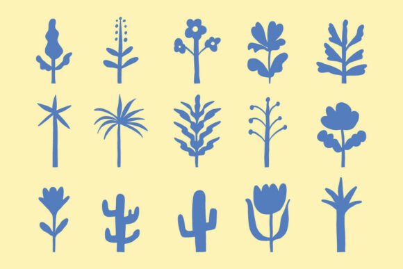 Modern Botanicals: The Abstract Floral Plant Shapes Collection