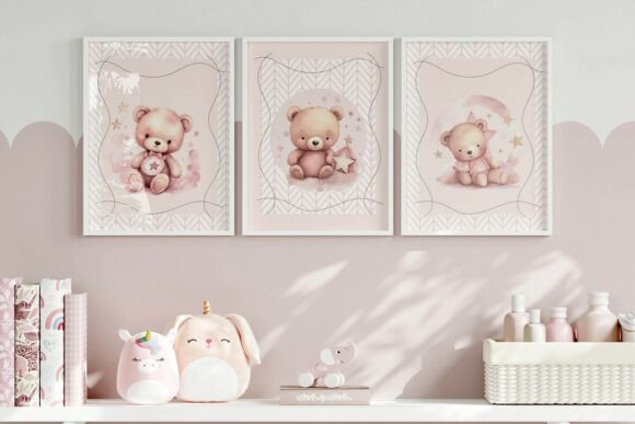 Teddy Bear Nursery Wall Art Bundle: A Cozy Haven