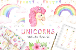 Watercolor Unicorns Set Vol.2: A Comprehensive Design Toolkit