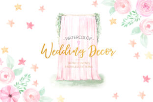 Watercolor Wedding Decor Set: A Hand-Painted Design Toolkit