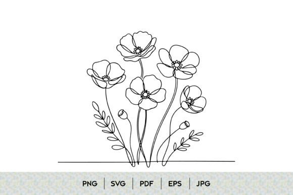 Wildflower Bouquet Line Art: A Designer's Floral Toolkit